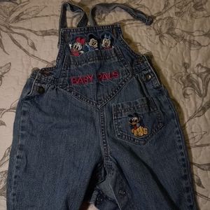 Vintage baby Mickey and Minnie Mouse Overalls